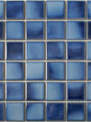 Мозаика "Aqua Gradient Grand" глянцевая синяя (чип 48Х48 мм), сетка 30,6х30,6 см