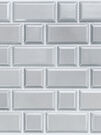 Мозаика "Metro Square" глянцевая серая (чип 45х45/45х95 мм), сетка 29,1х29,4 см