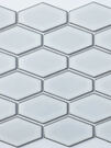Мозаика "Hexa Retro" глянцевая светло-серая (чип 60х95 мм), сетка 26,8х29,4 см