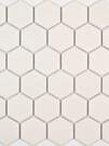 Мозаика "Hexagon" полуглянцевая белая (чип 51х59 мм), сетка 32,5х28,1 см