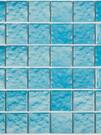 Мозаика "Aqua Poussée Grand" глянцевая голубая (чип 48Х48 мм), сетка 30,6х30,6 см
