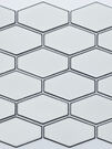 Мозаика "Hexa Retro" полуглянцевая (сатин) слоновая_кость (чип 60х95 мм), сетка 26,8х29,4 см