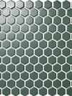 Мозаика "Hexa deep green" матовая (чип 23х26 мм), сетка 26х30см