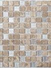 Мозаика из натурального камня+стекло матовая [1] (чип 23х23х4 мм), сетка 29,8х29,8 см