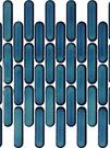 Мозаика "Oval Deep Blue" глянцевая (чип 23х98 мм), сетка 30х30 см