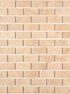 Мозаика "Brick Mini" матовая бежевая (чип 23х48 мм), сетка 30,6х31,2 см