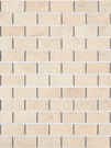 Мозаика "Brick Mini" матовая кремовая (чип 23х48 мм), сетка 30,6х31,2 см
