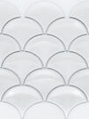 Мозаика "Fish Scales" белая глянцевая, сетка 25,9х27,3 см