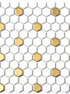 Мозаика "Hexa Honey Gold" полуглянцевая (чип 23х26 мм), сетка 30х26 см